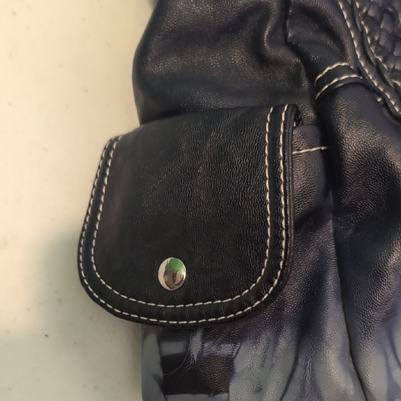 Angel Barcelo Blue Washed Leather Women's Handbag Good Pre-owned Condition - Picture 5 of 10